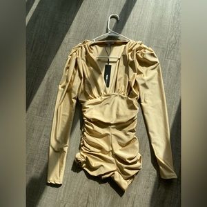 FASHION NOVA GOLD ROMPER